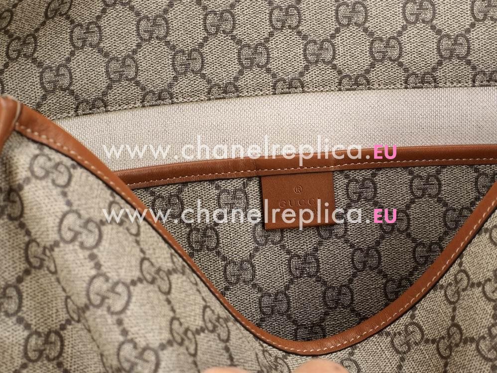 Gucci GG Plus PVC Passenger Shoulder Bag Brown G471030