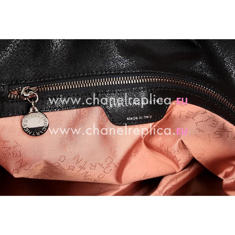 Stella McCartney Falabella Medium Size Silver Chain Bag Black S828644