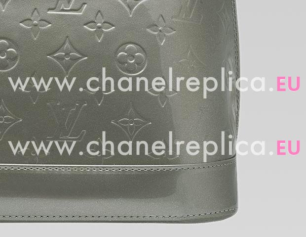 Louis Vuitton Monogram Vernis Alma MM In Silver Grey M91558