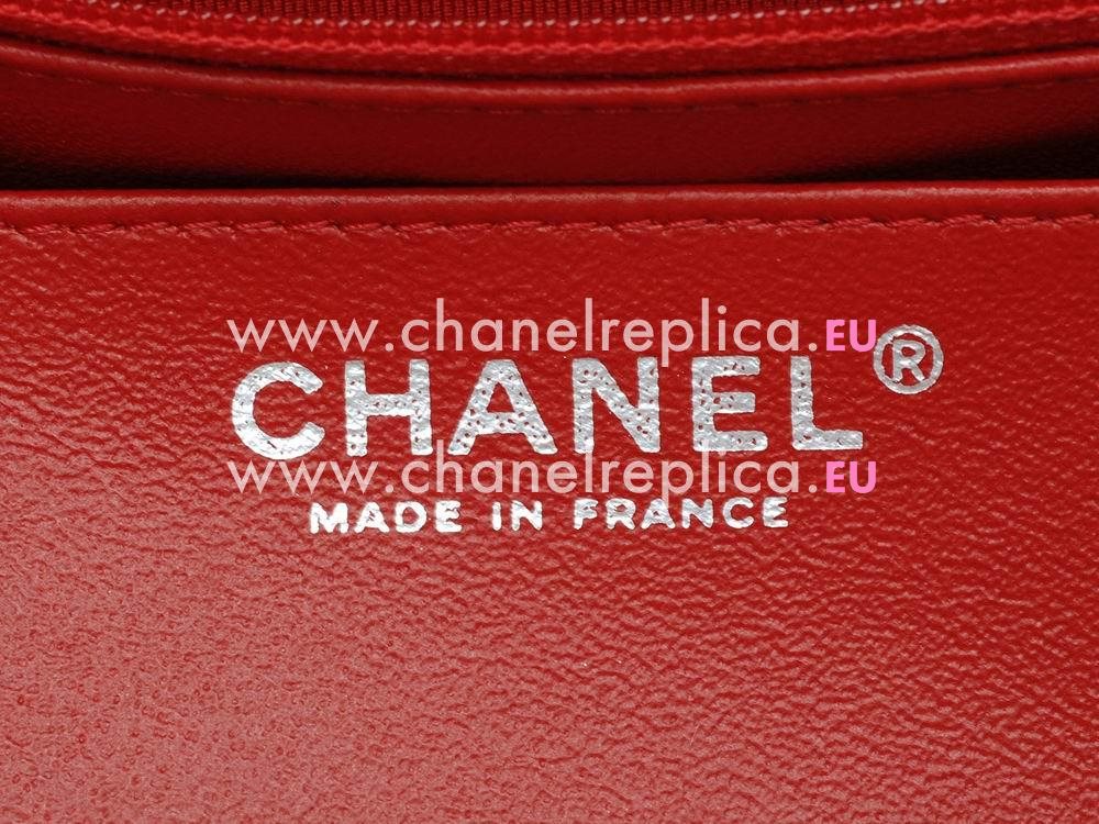 Chanel Marine Lambskin Maxi Bag Lipstick Red(Silver) A47600-81669