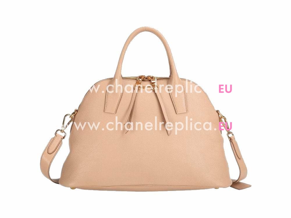 Miu Miu Madras Goat Skin Handbag In Nude MU5383