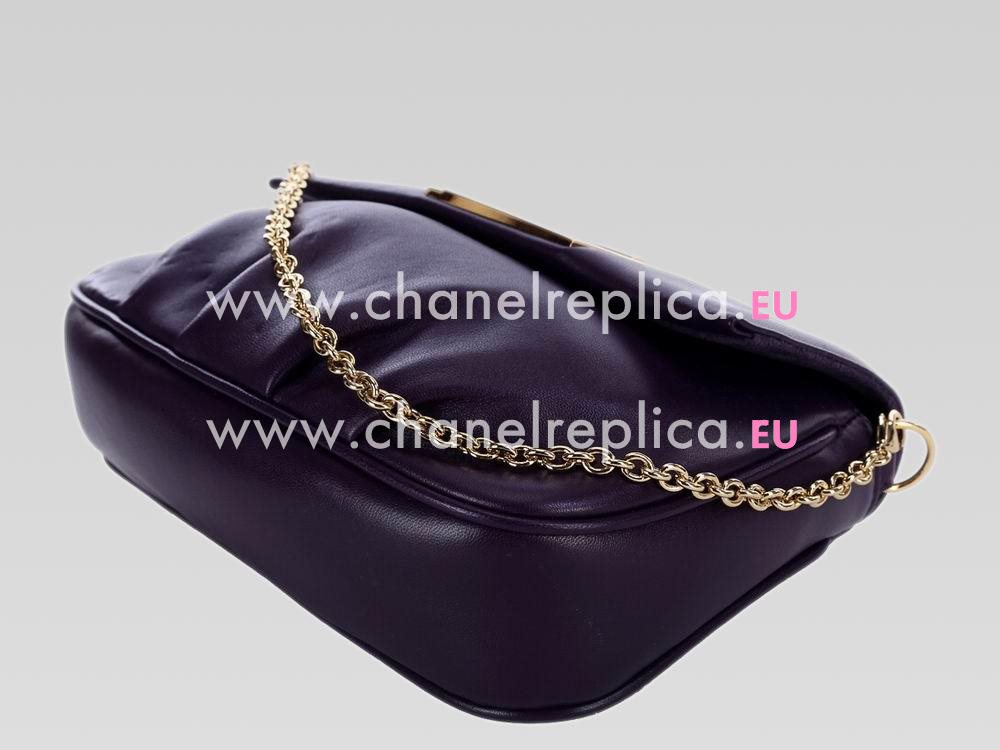 FENDI Mia Napa Lambskin Mini Chain Bag Purple F454300