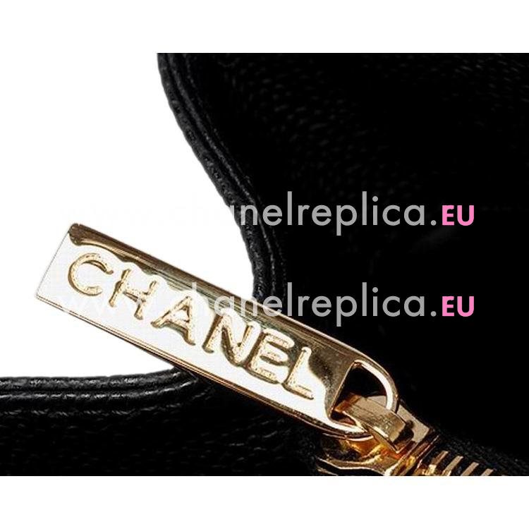 Chanel Caviar Leather Grand Shopper Bag Black(Gold) A50995C-BLK