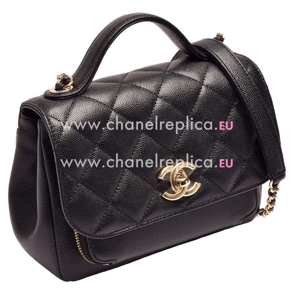 Chanel Affinity Flap Caviar Leather Gold Hardware Mini Bag Black A552E48