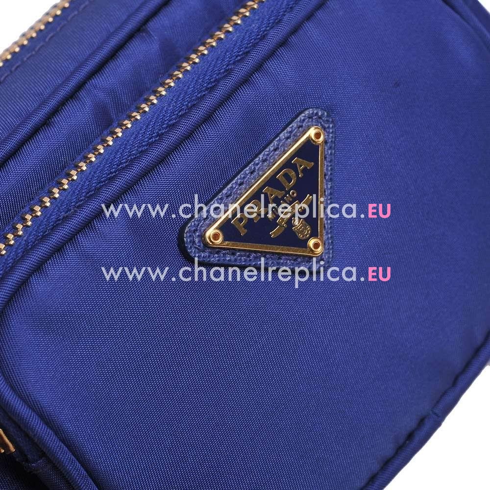 Prada Classic Triangle Logo Scratch Resistant Calfskin Bag RoyalBlue P61111606