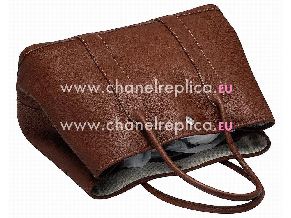 Hermes Garden Party 36cm Clemence Leather Bag Coffee HGP1036CF