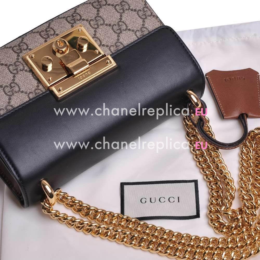 Gucci Padlock GG Logo Calfskin Bag In Coffee G409487