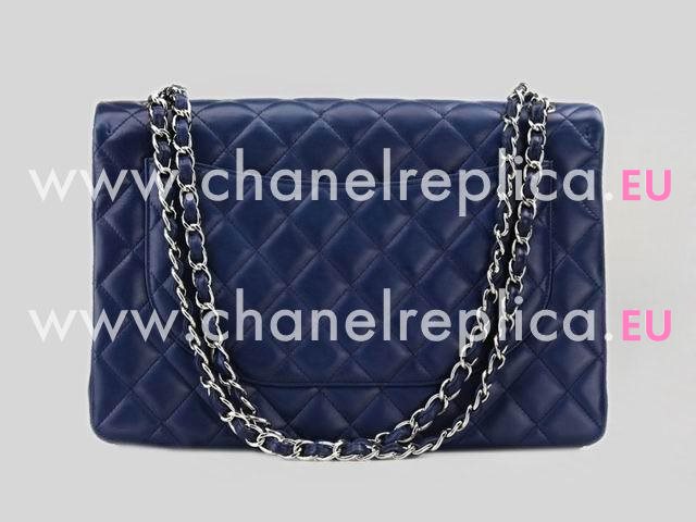 Chanel Marine Lambskin Flap Bag In Navy Blue(Silver) A47600-93925