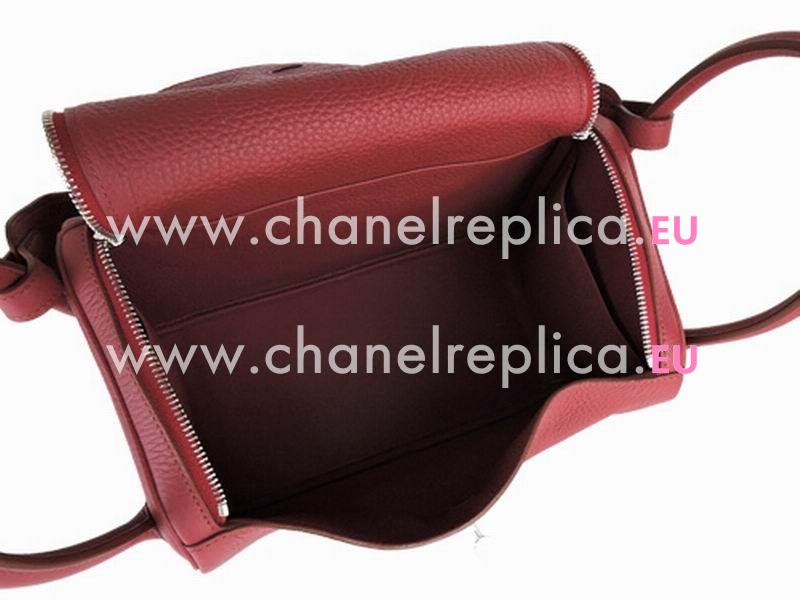 Hermes Lindy 30cm Red Clemence Leather Bag LD30B5TCTN