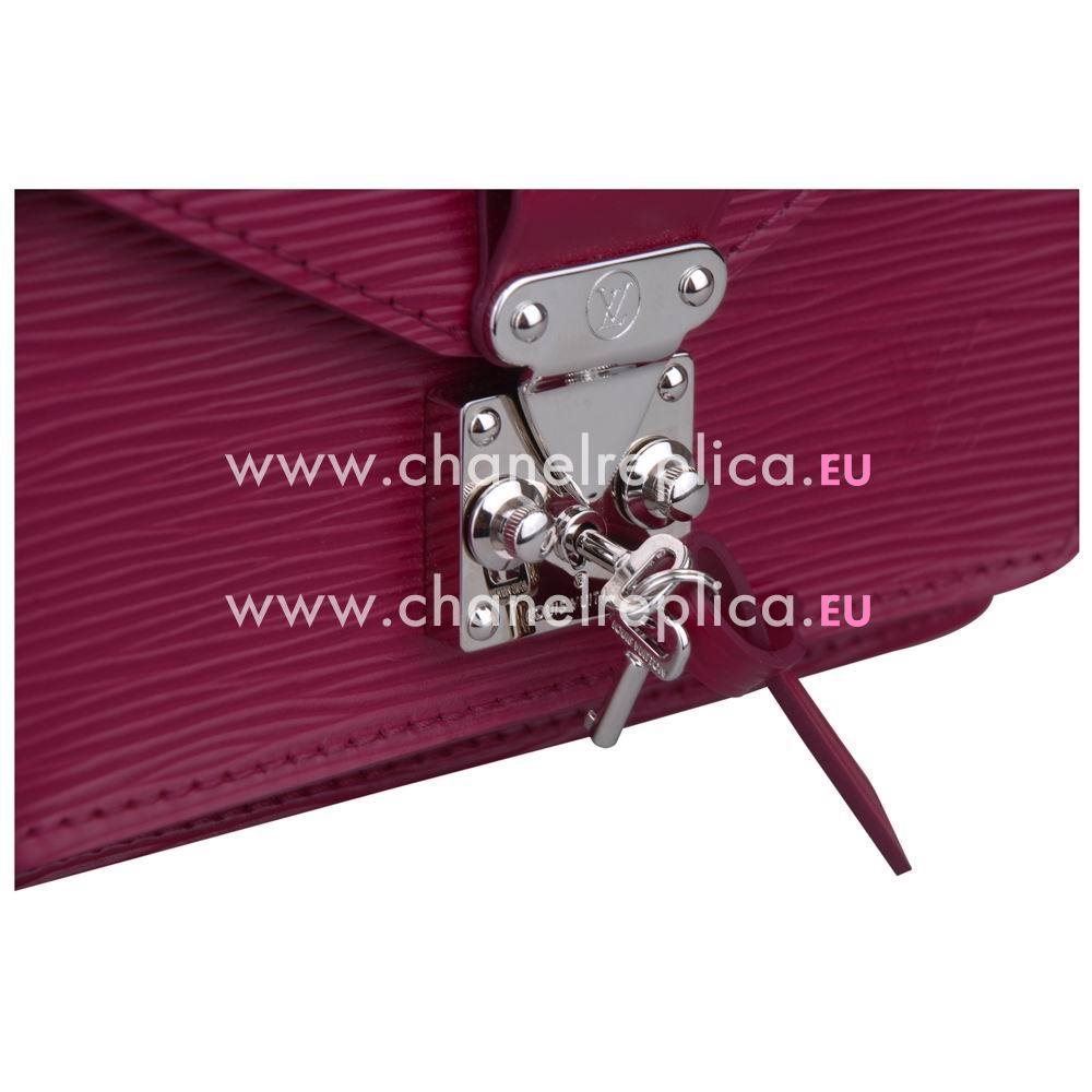 Louis Vuitton Classic EPI Monceau BB Shoulder Bag Purple Red M40783
