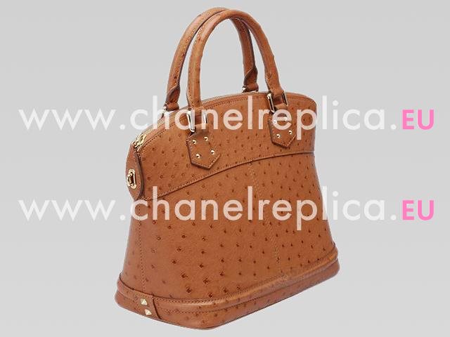 Louis Vuitton Suhali Ostrich Skin Lockit MM Camel M93888