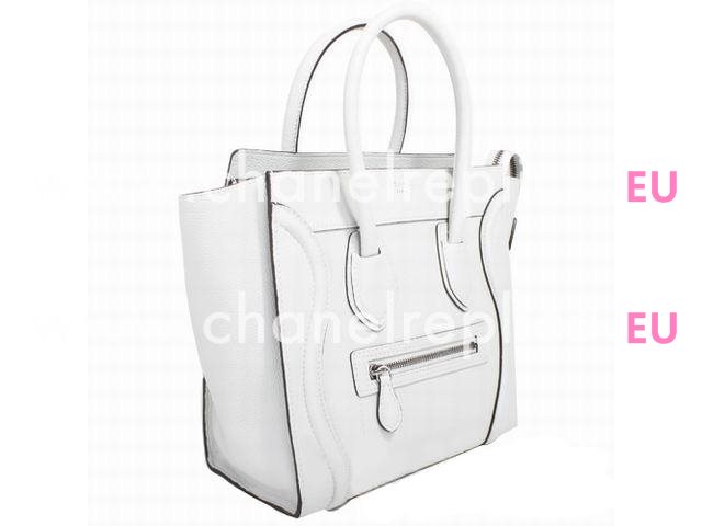 Celine 2012 Calfskin Nano Luggage Bag In Off-White 165213WH