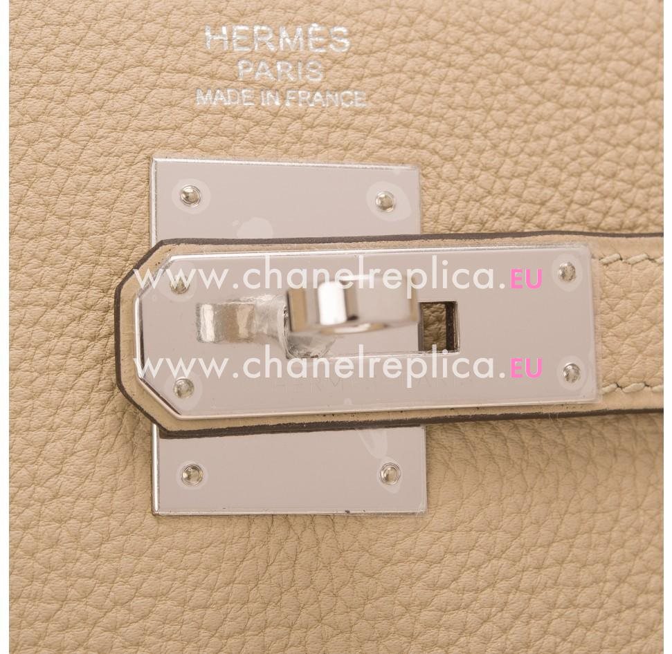 Hermes Kelly 32cm Light Beige Togo Leather With Palladium Hardware HK1032TRK