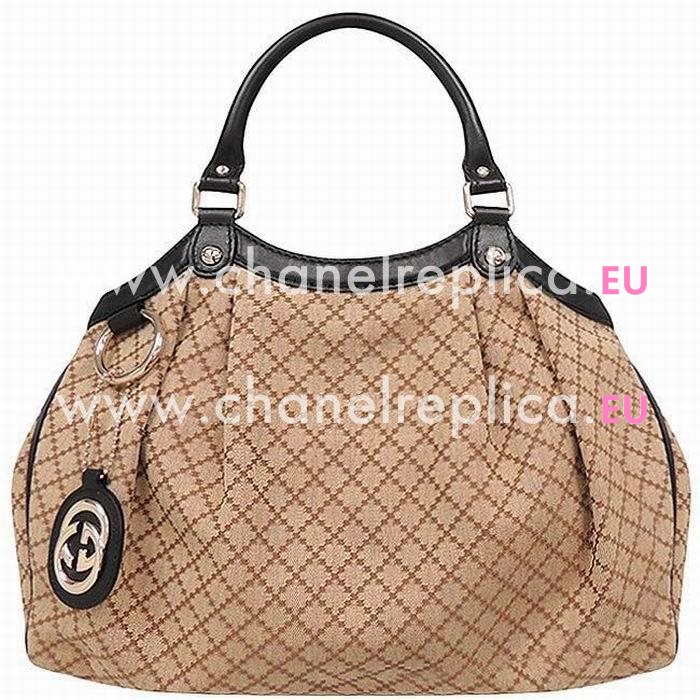 Gucci Sukey Classic GG Mark Calfskin Bag Black G5171321