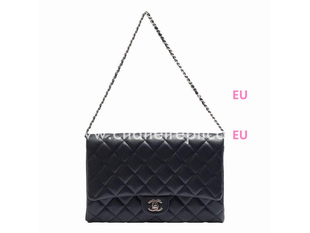 Chanel Caviar Ccoco Bag Anti-silver Chain Dark Blue A248698