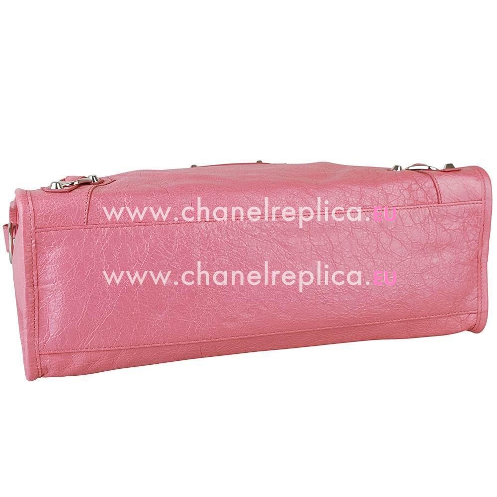 Balenciage City Lambskin Silvery hardware Classic Bag Pink B2654991