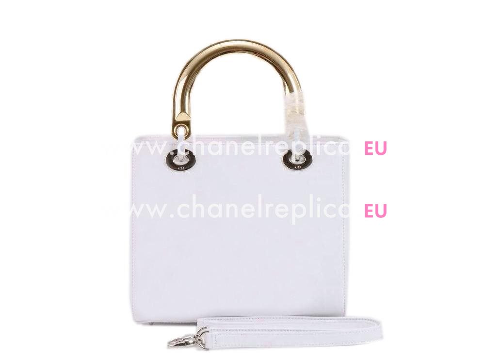 Lady Dior Lambskin With Medals Bag In White 164836