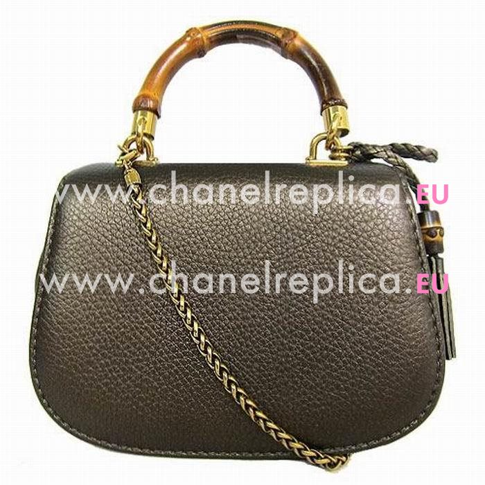 Gucci Bamboo Handle Weave Hand/Shoulder Mini Bag In Pearly Lustre Copper G6122504