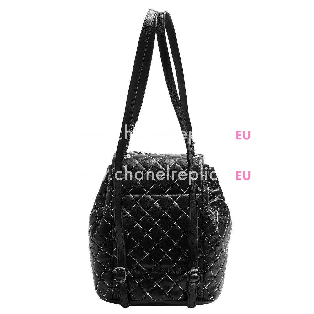 Chanel Classic Rhomboids Calfskin Backpack Black C7042209
