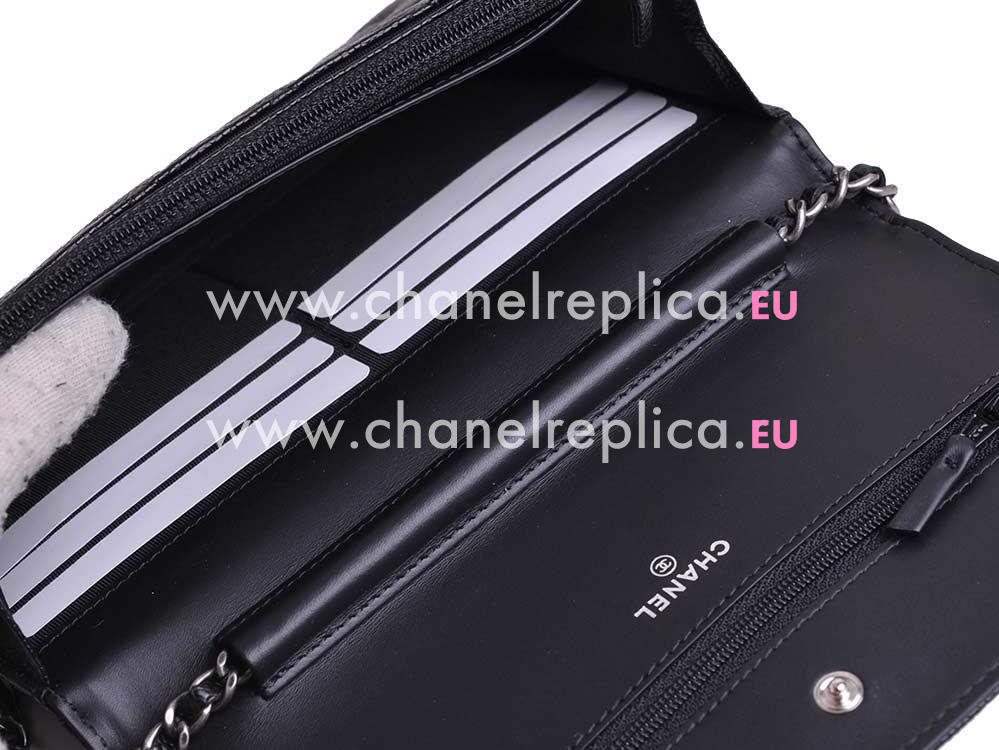 Chanel Caviar Woc Bag Anti-Silver Chain Black A69206