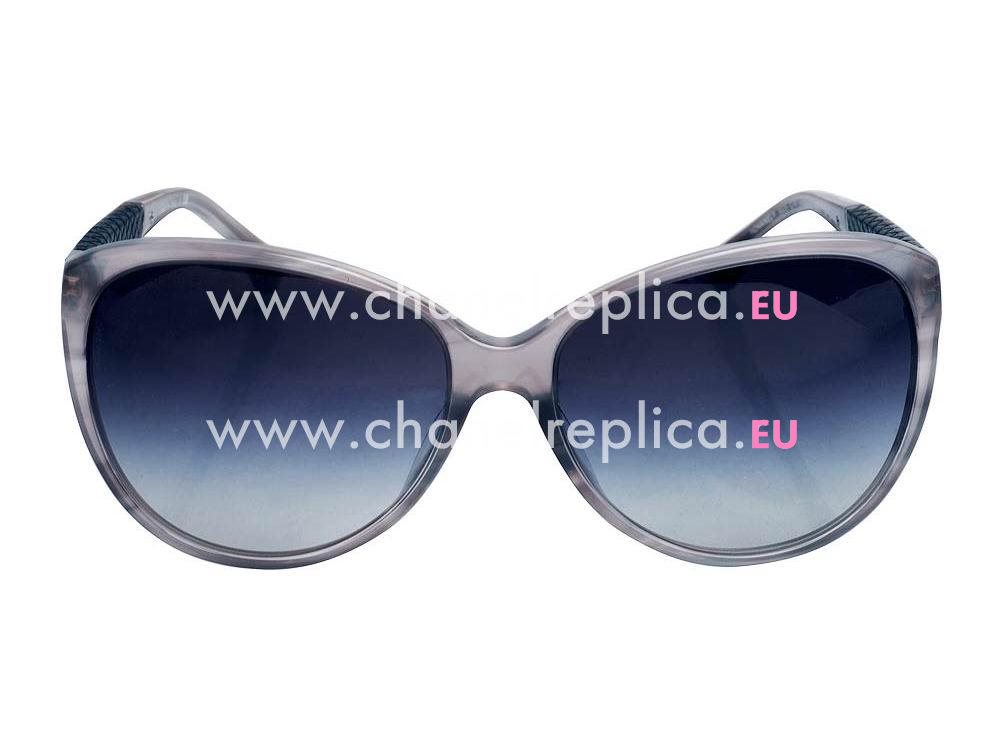 Chanel Quilted Shiny Plastic Frame Sunglasses Gray A564666