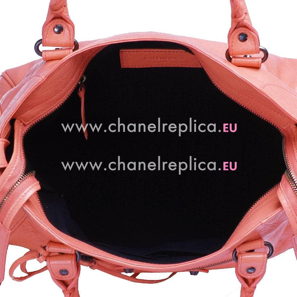 Balenciage Velo Lambskin Aged Brass hardware Bag Pink B2055099