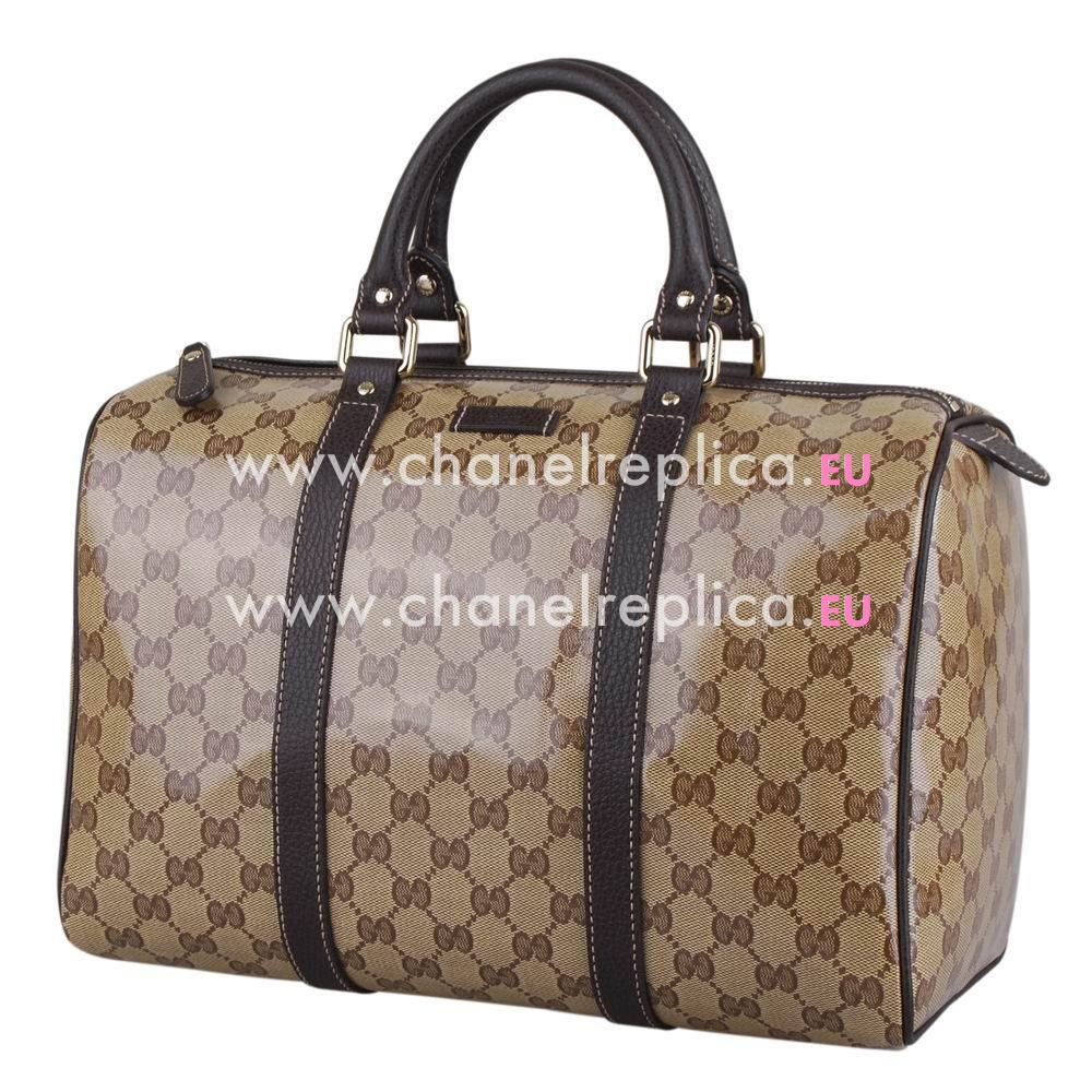 Gucci Vintage Web Calfskin Boston Bag In Coffee G5903912