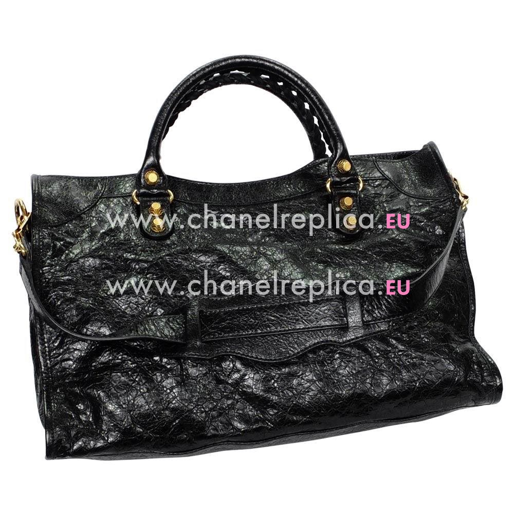 Balenciage City Lambskin Gold hardware Classic Bag Black B5598295