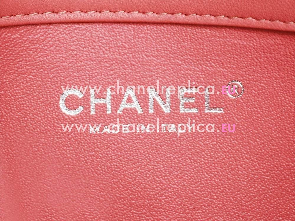 Chanel 2013 Lambskin CC Lock CrossBody Bag Hot Pink Silver A45534