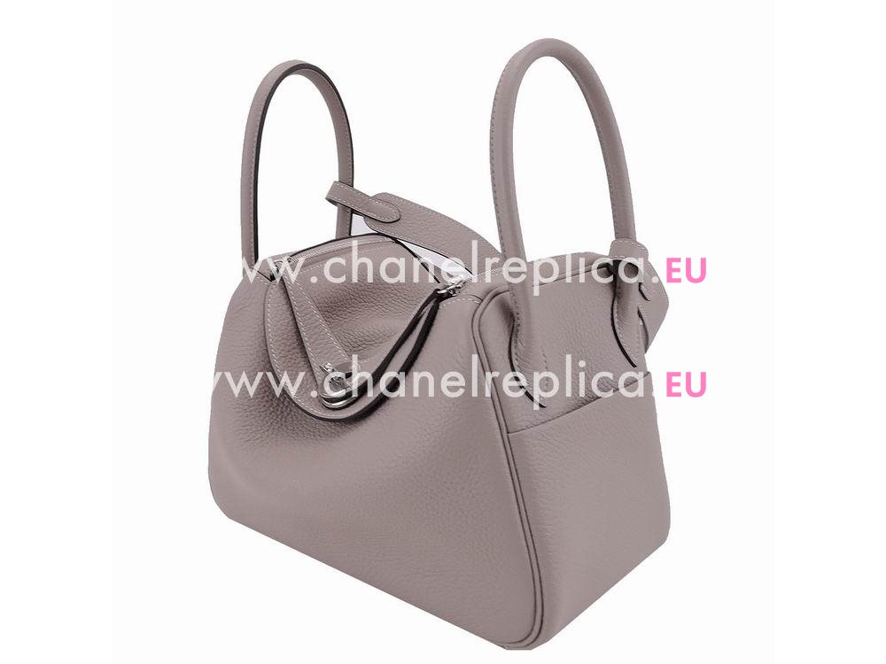 Hermes Lindy 26 Dove Gray Togo Clemence Bag With Palladium LD2681TTN