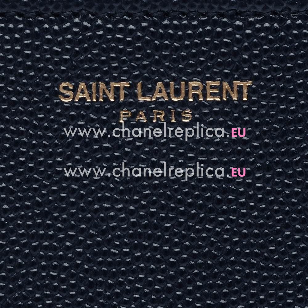 YSL Saint Laurent Classic Paris Caviar Calfskin Y Bag In Dark Blue YSL5133677