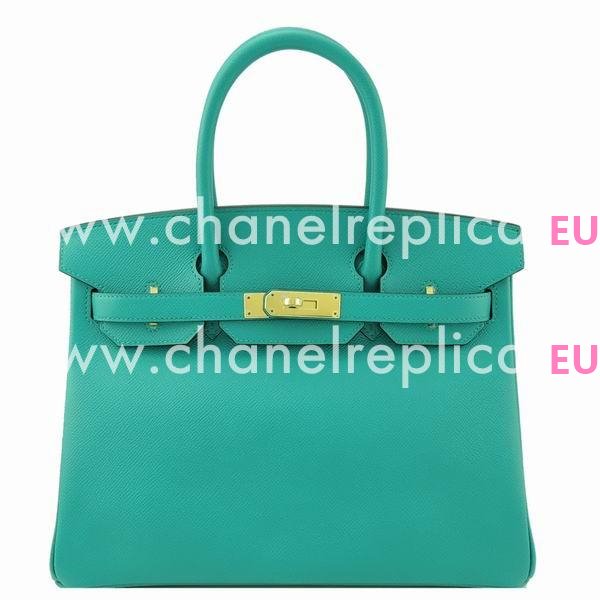 Hermes Birkin 30cm Blue-Grean Epsom Leather GHD H1030LGE