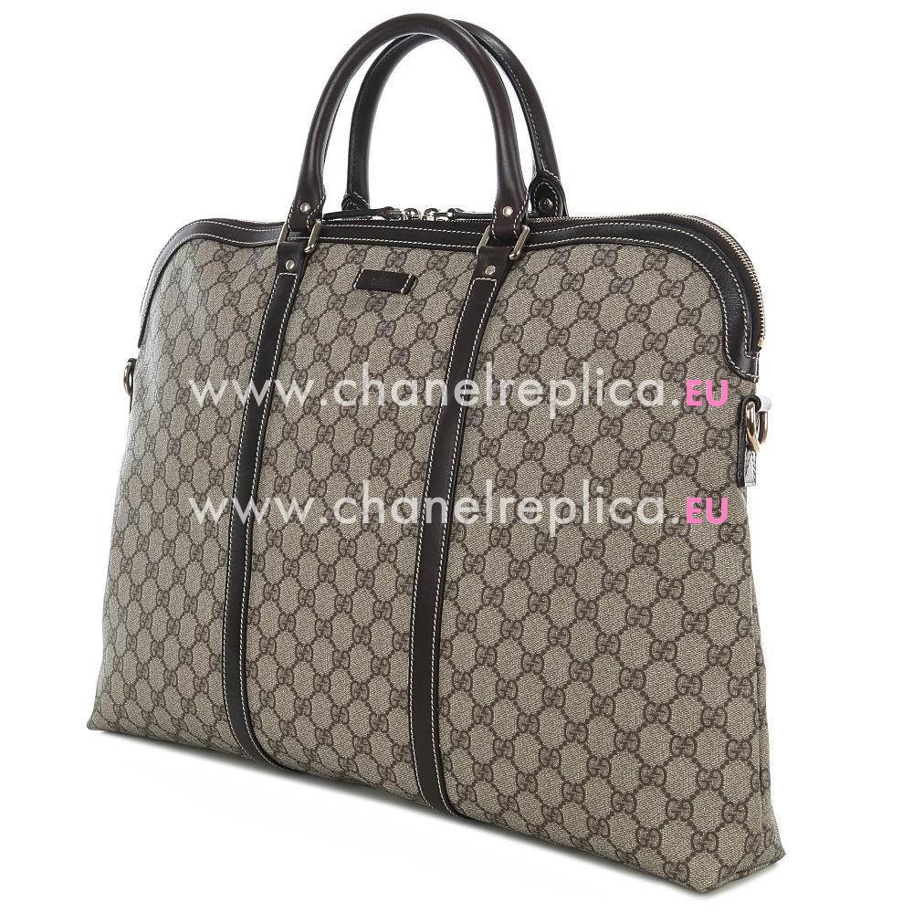 Gucci Briefcase GG Calfskin Bag In Blue Black G5652283