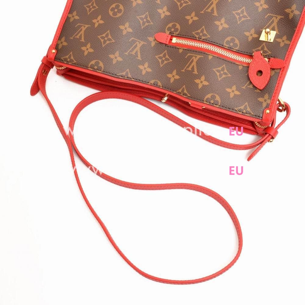 Replica Louis Vuitton Monogram Popincourt Bag PM Red M43433