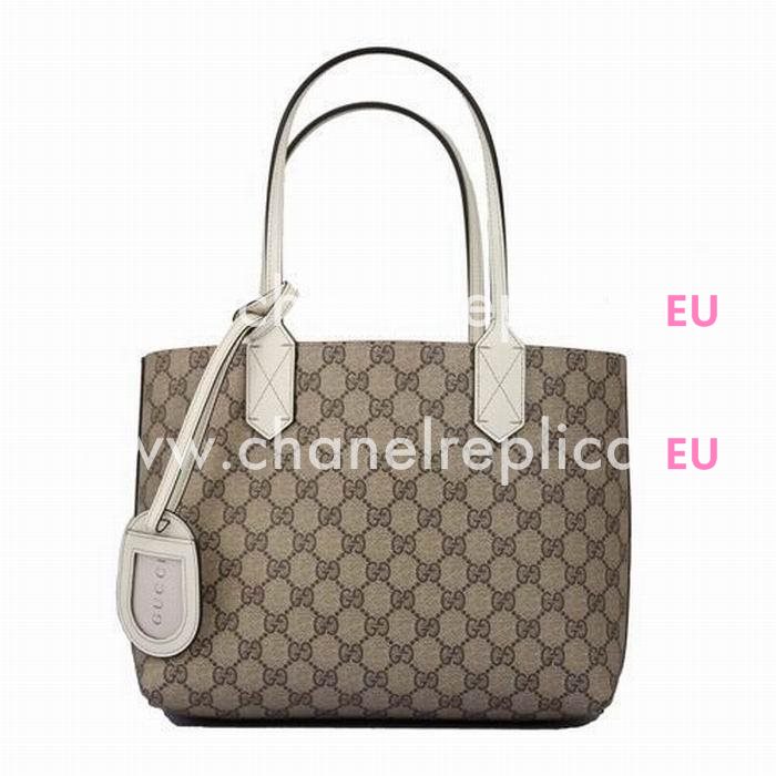 Gucci Calfskin Two Sided Tote Bag In White G5594609