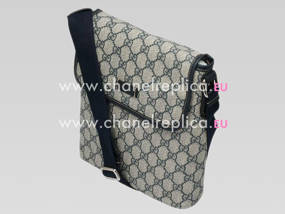 Gucci GG Plus PVC Shoulder Bag Deep Coffee G471366