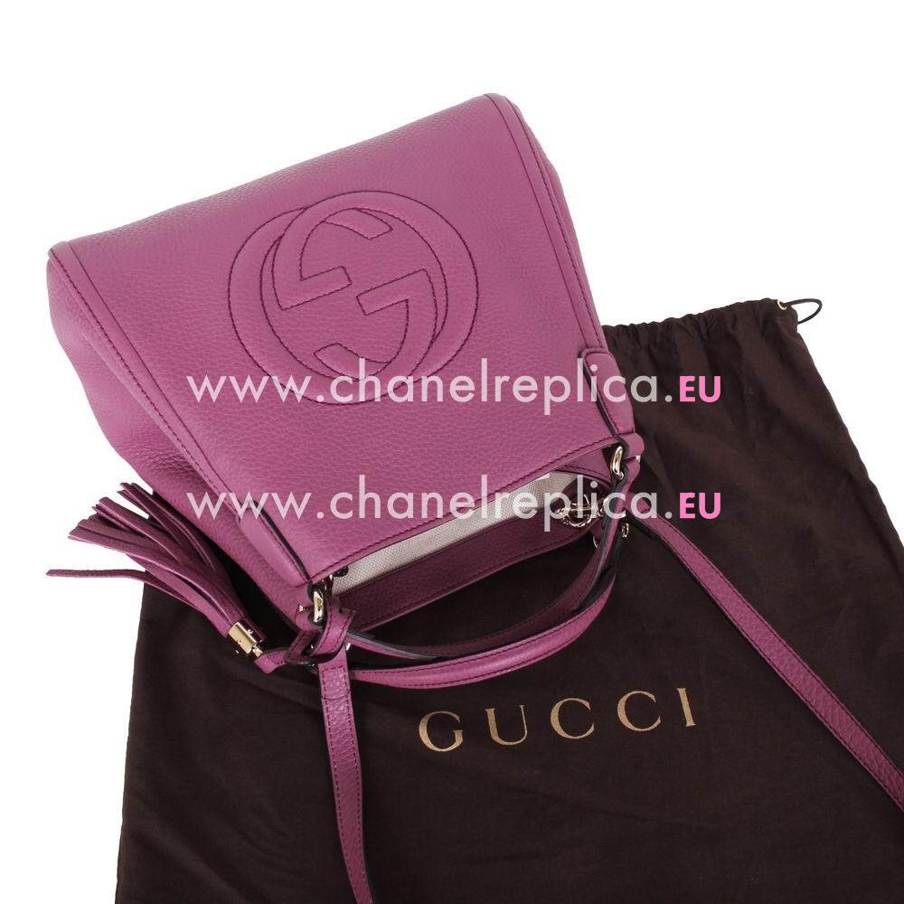 Gucci Soho GG Caviar Calfskin Bag Berry Perple G5594640
