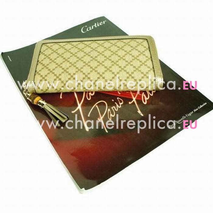 Gucci Cotton Wallet Bag In Khaki/Champagne Gold G6111522