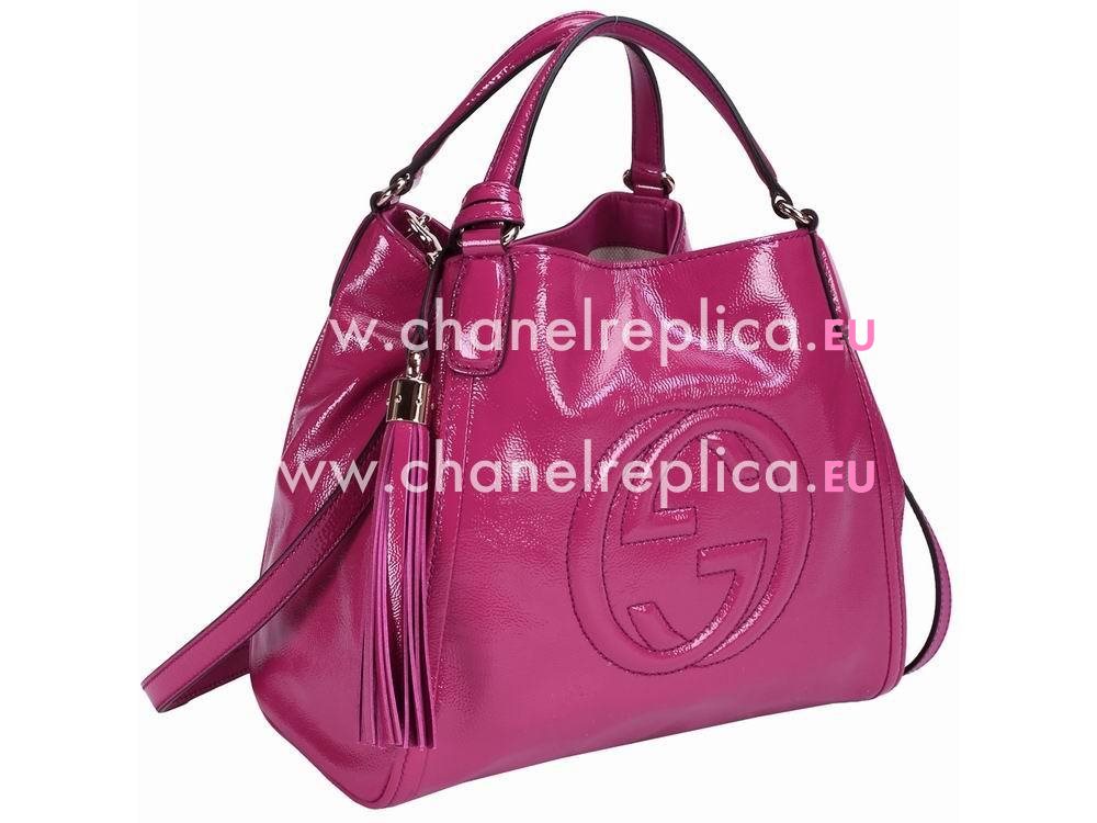 Gucci Soho GG Patent Leather Bag Pink G5355287