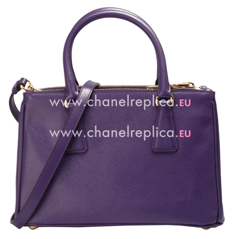 Prada Saffiano Lux Triangle Logo Small Bag In Purple PR527R52