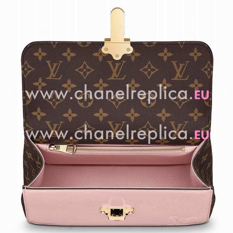 Louis Vuitton Glossy Patent Leather Cherrywood Bag Rose Ballerine M53355