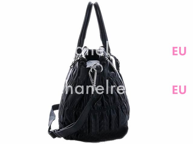 Prada Nappa Gaufre Lambskin Tote Bag Black P347828