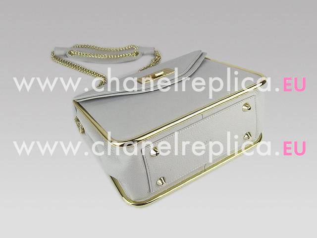 CHLOE SHOULDER BAG 50898 IN GRAY WHITE C50898-5