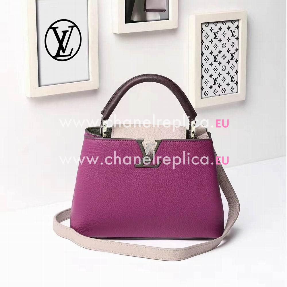 Louis Vuitton Capucines BB Taurillon Leather Bag In Grape M90391