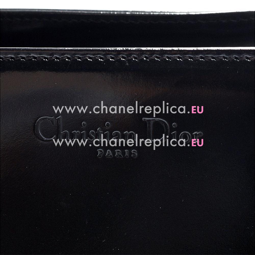 Christian Dior Lady Dior Patent Leather Handbags Black DB975977