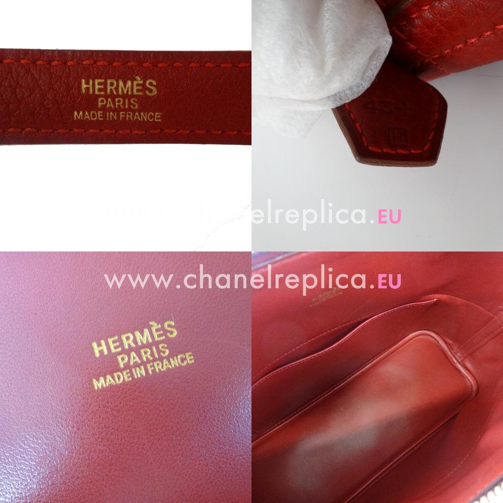 Hermes Bolide 35 Togo Leather Dark Red Palladium Hardware Handbag HBOLIDE35CM