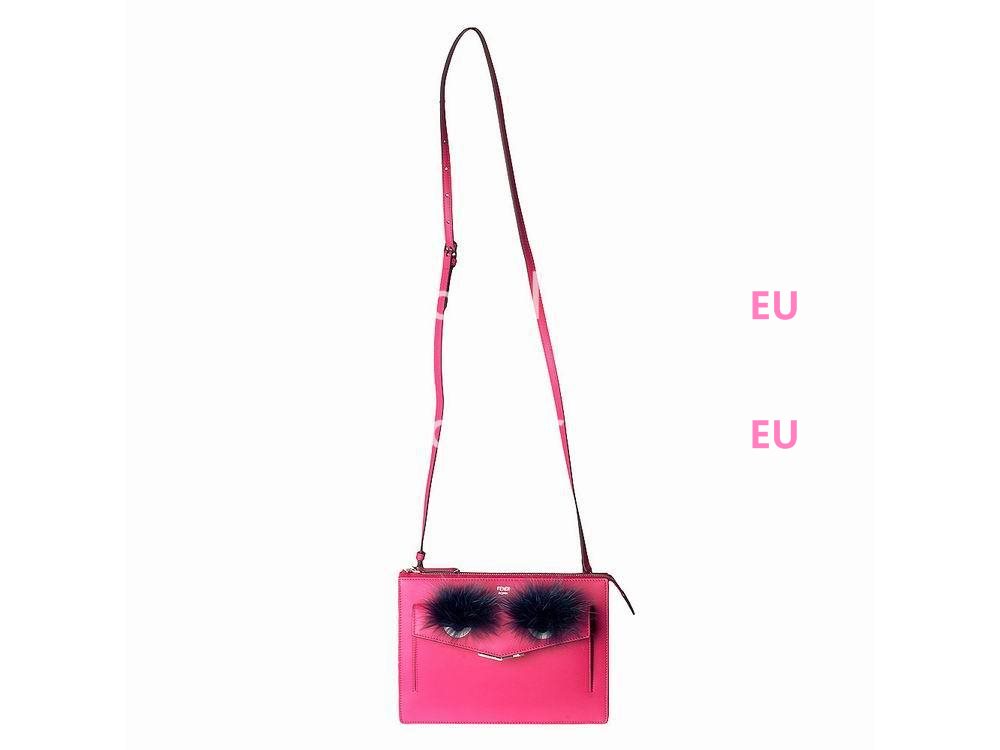 Fendi Petite 2Jours Bag Bugs Cowhide Hand/shouldbag Peach Red/Blue F1548671