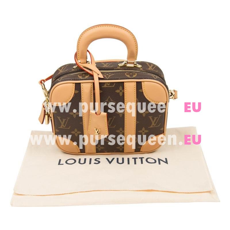 Louis Vuitton Monogram Canvas Natural Cowhide Trim Valisette BB Bag M44804