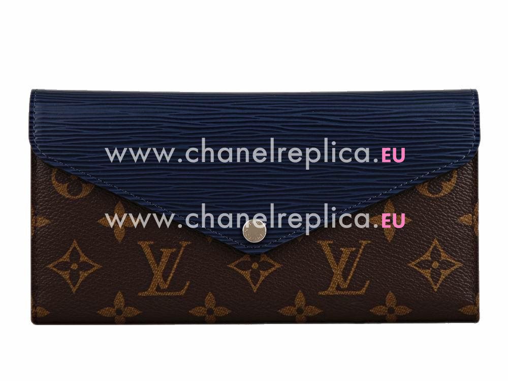 Louis Vuitton Monogram Canvas Marie-Lou Long Wallet Indigo M60501