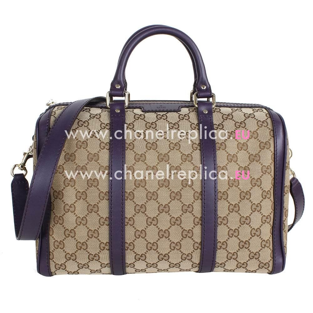 Gucci Vintage Web Calfskin Boston Bag In Purple G4722851
